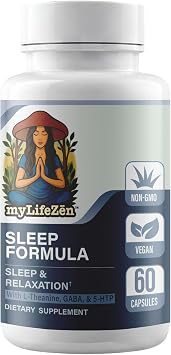 Sleep Supplement, Melatonin + L-Theanine & Magnesium, 60 Capsules