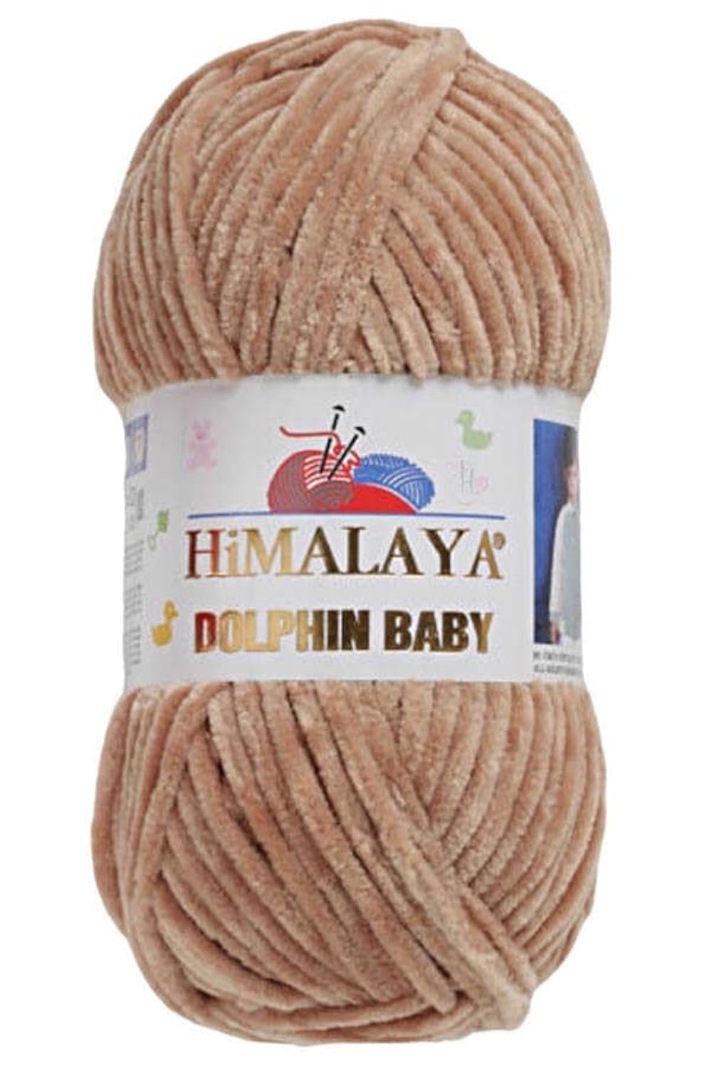 2 Pack/Skeins Himalaya Dolphin Baby, Each Skein 100 Gr/3,5 oz, 120 mt/ 132 yd, Super Bulky Yarn, Blanket Yarn, Velvet Yarn, Knitting Yarn, Amigurumi Yarn, Baby Yarn 80365
