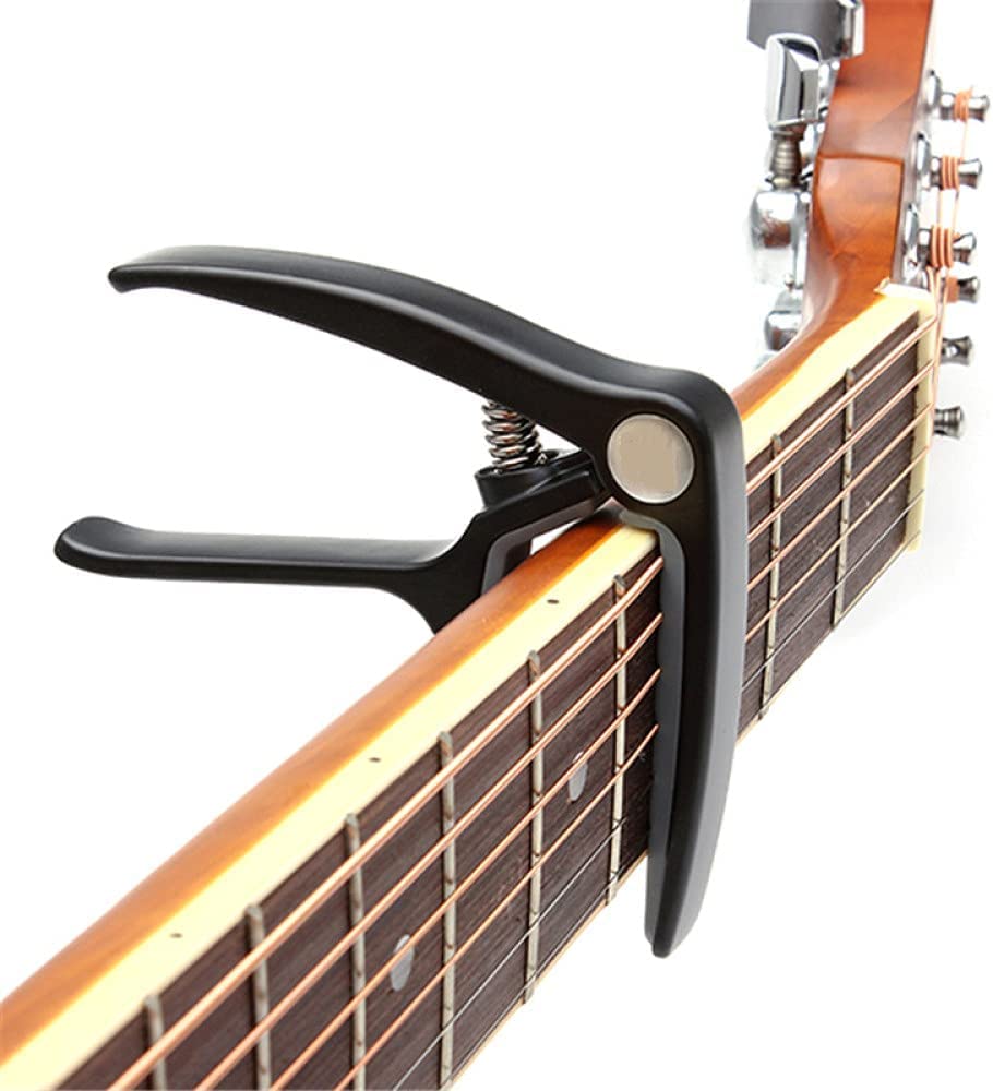 Accessori per Strumenti Musicali Capotasto per Chitarra con Chiave a Morsetto a Cambio rapido in Metallo silice Morbido, per Chitarra Classica,MC,4