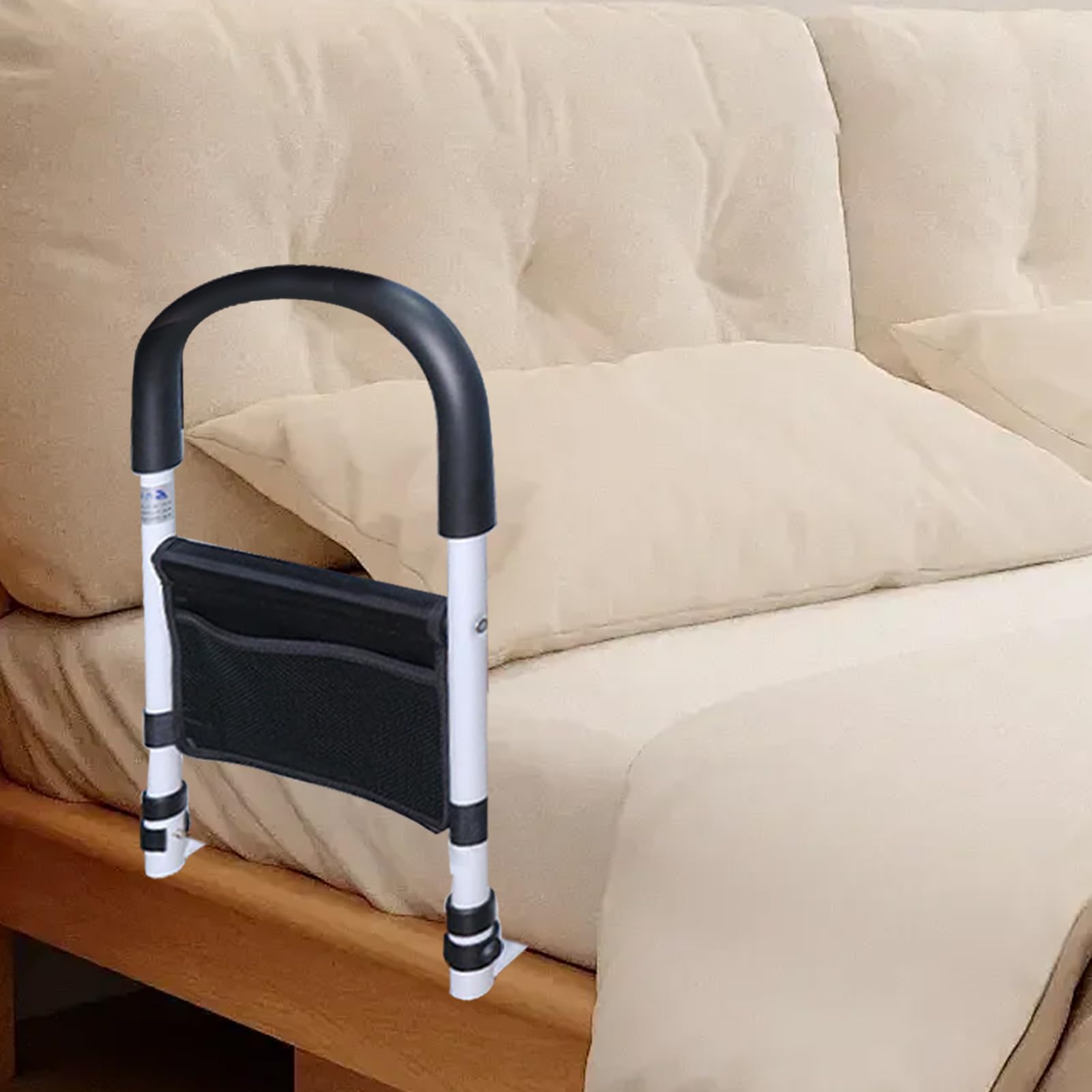 Corrimano Assistenza Maniglia Antiscivolo | Struttura di Sostegno con Tasca Portaoggetti Per Adulti Anziani Casa Ospedale E Camera Pazienti