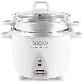 Aroma Housewares NutriWare 14-Cup (Cooked) Digital Rice Cooker and Food Steamer, White