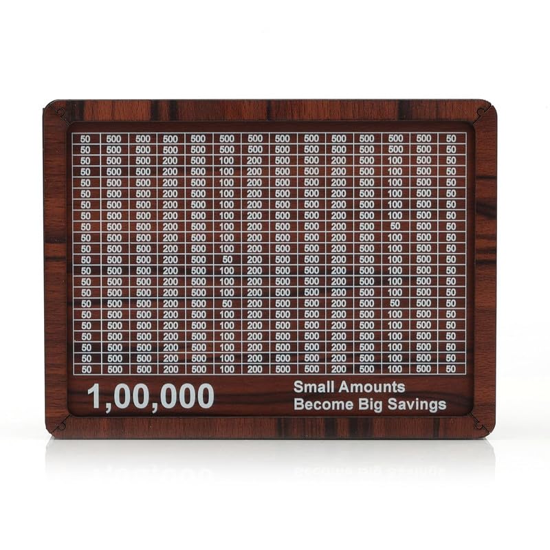 ACJ Wooden Money Saving Box, Brown Finish, Daily Savings Tracker, Educational Piggy Bank for Home Art & Craft_44_Money_Bank_100000-picture-40