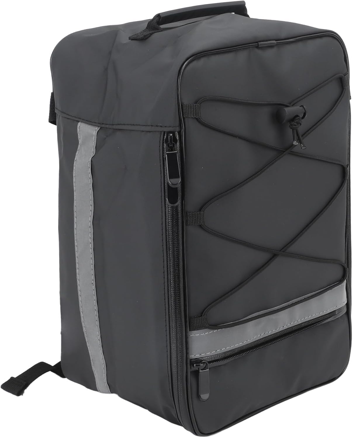 Rear Bike Rack Bag 15L Waterproof Electric Bike Saddle Bag Cycling Trunk Carrier for Outdoor Black