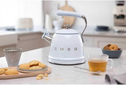SMEG WKF01PB, Whistling Kettle, Pastel Blue