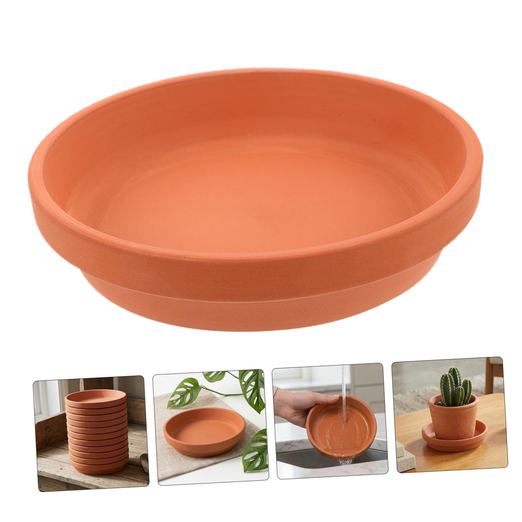 TOPBATHY 12 Piezas Platillo Redondo de Terracota 11, 4cm