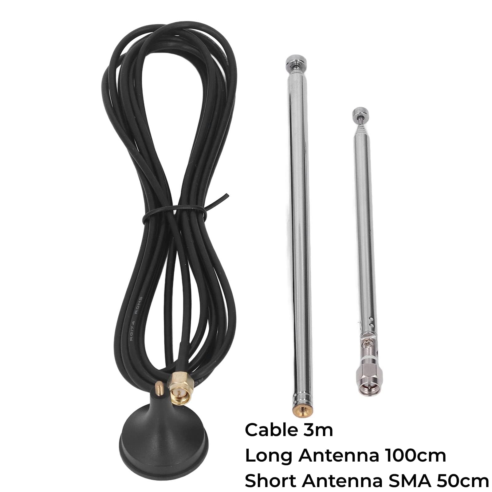 Antena odbiornika SDR 0,1 MHz do 1,7 GHz SDR odbiornik pełnozakresowy antena odbiornik radiowy SDR obsługuje antenę TCXO Odbiornik SDR do monitora dronów