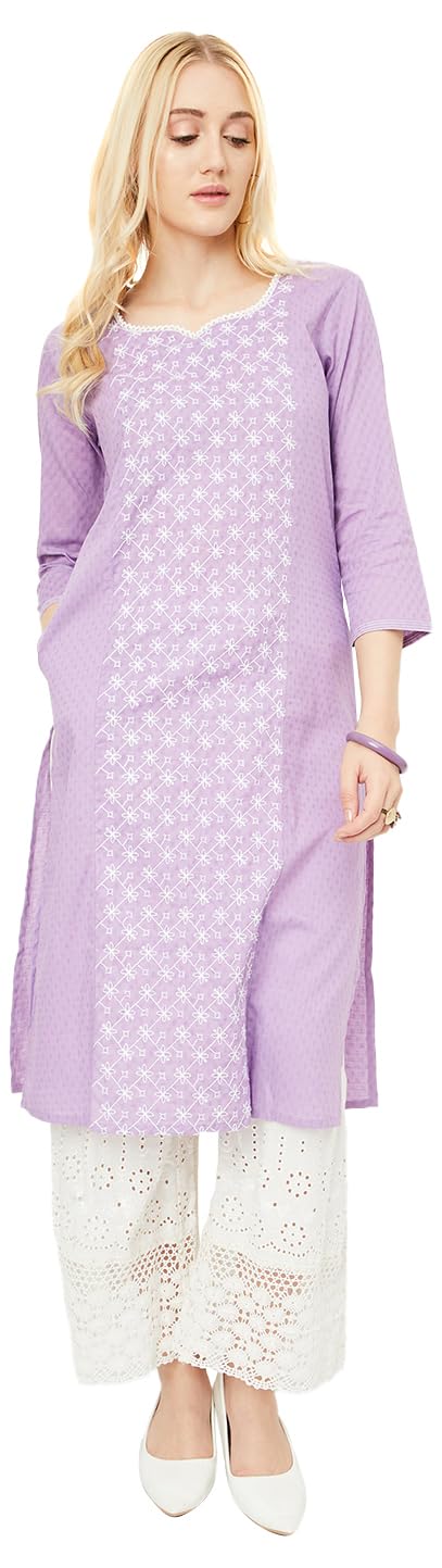Women's Cotton Straight Fit Casual Kurta-image-35