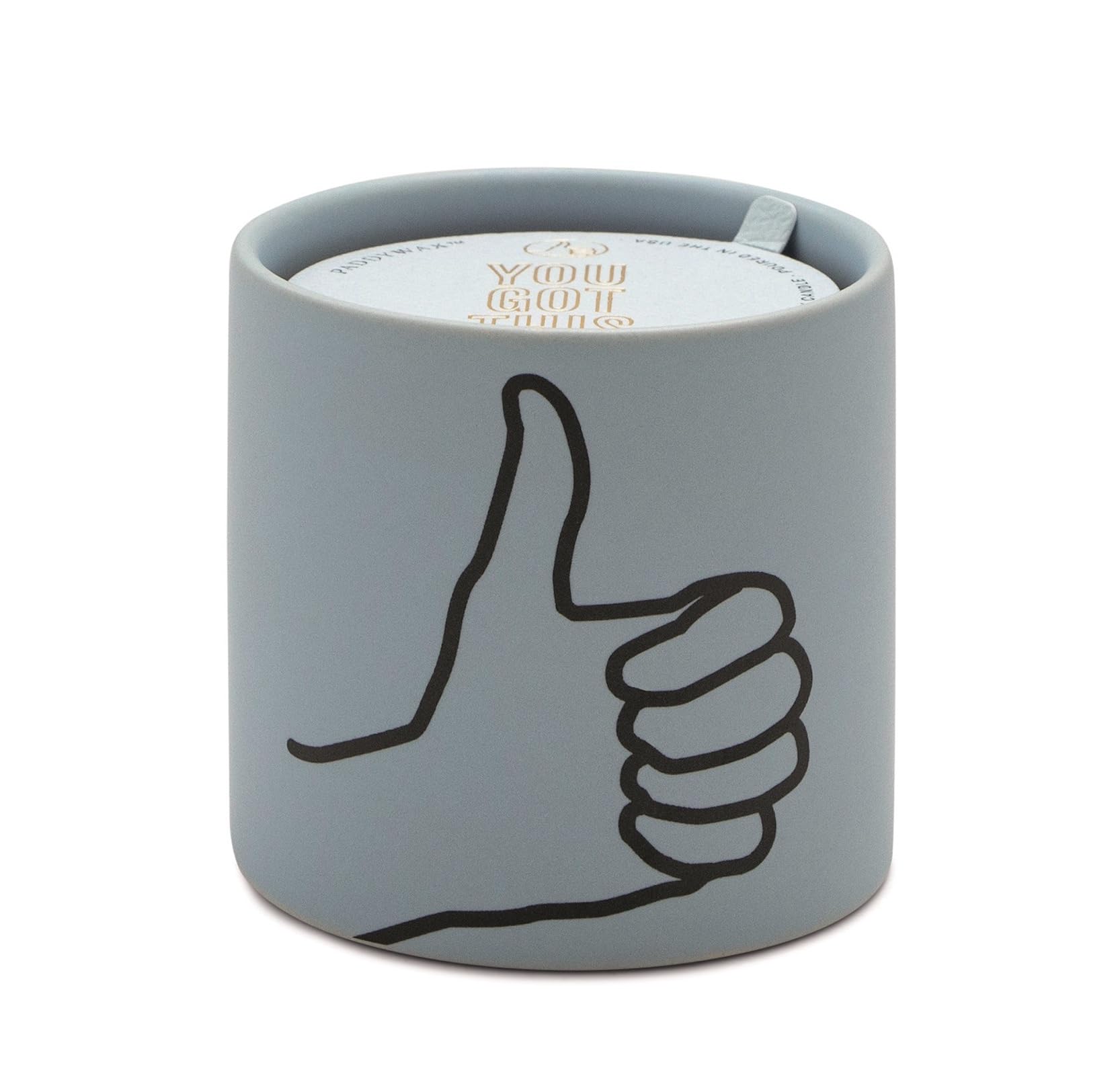 Paddywax Scented Candles in Matte Ceramic Impressions Collection Artisan Candle, 163g, Thumbs Up
