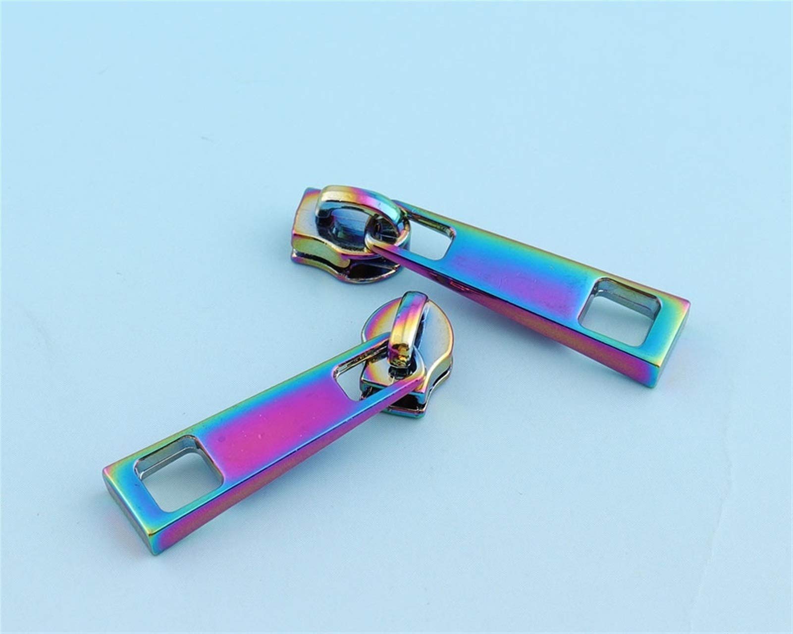 Levine Onecolor Zipper Pull Zipper,Pull Sliders Head,Sewing Zips,Zippers,Durable 10Pcs Size 3# Rainbow, For Zip Head Universal, Puller No. 3# Leather Head Fastener, Accessories