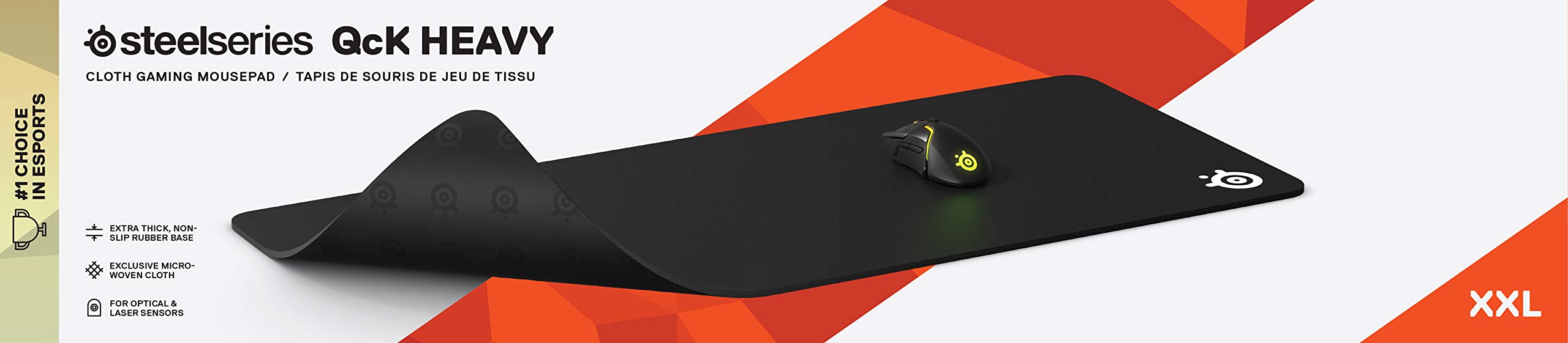 SteelSeries QcK Gaming-Mauspad, XXL dicker Stoff, geeignet für Schreibtische