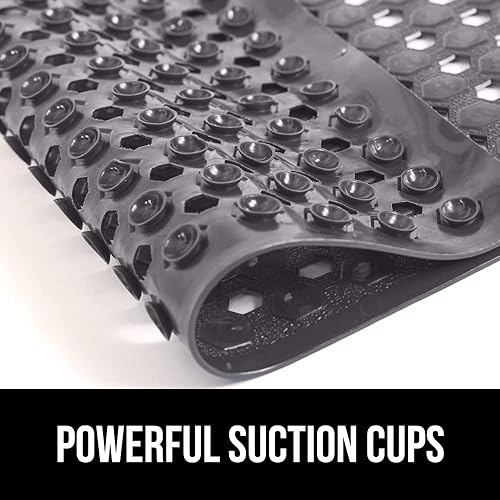 Vista 176 de Gorilla Grip - Alfombra de baño, ducha y bañera patentada, lavable a máquina, anti-bacteriana, sin BPA, látex, sin ftalatos, cuadrada, con agujeros