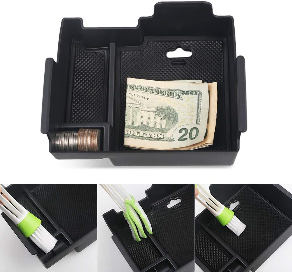 Compatible with Center Console Insert Organizer Tray Ford Explorer Select 2011 2012 2013 2014 2015 2016 2017 Vehicles with A Cleaner Brush