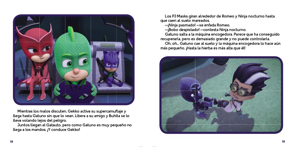 PJ Masks. Un cuento - Gatuno y la máquina encogedora (Cuentos infantiles)