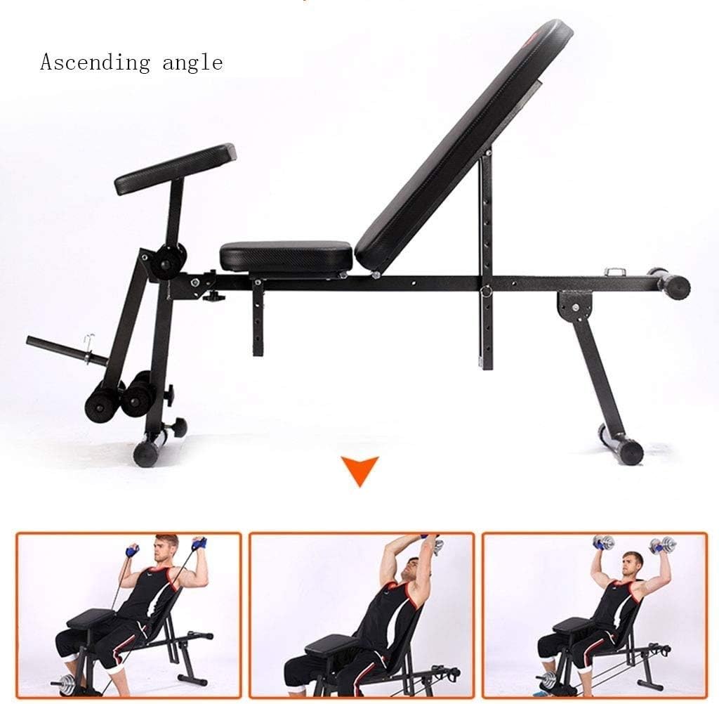 Multifunctional Weight Bench, Dumbbell Bench Sit Up Bench Adjustable Core Strength Bench Home Fitness Equipment Gym Bench