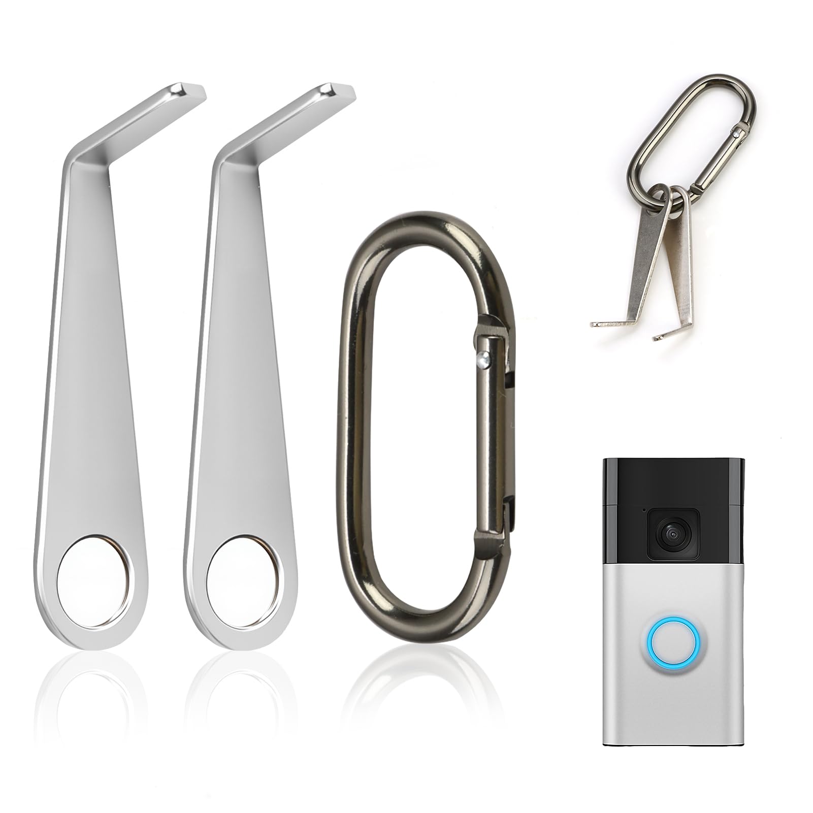 2 Pack Doorbell Removal Tool for Ring (2024 Release), Secure Removal Doorbell Key Replacement Compatible with Ring Video & Battery Doorbell - with Keychain