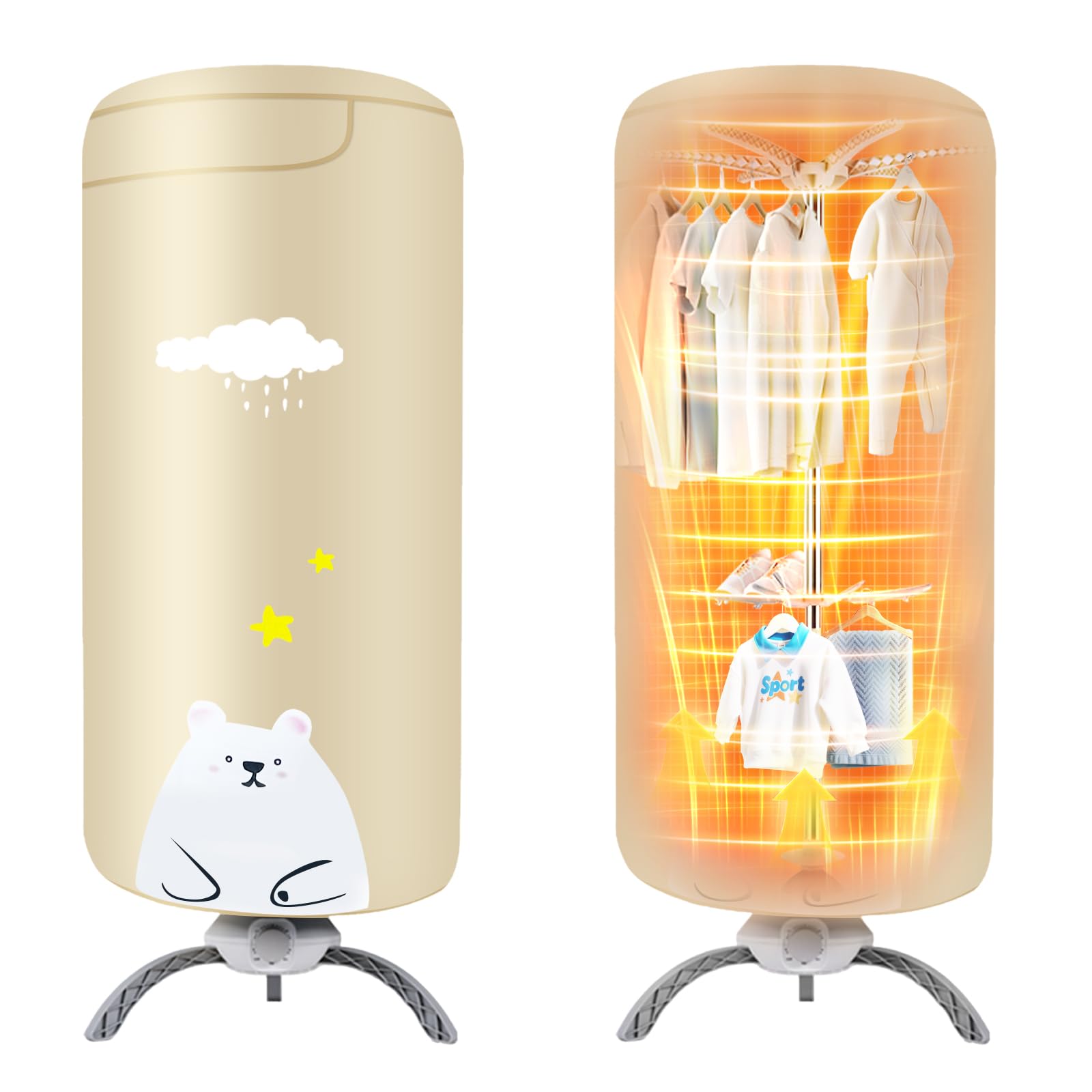 SAMTANGFAI Portable Dryers for Laundry,900W Quickly Dry