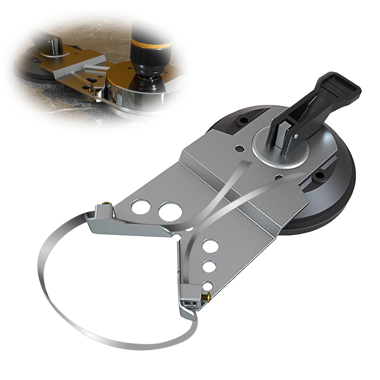 Posizionatore Perforazione Piastrelle Ceramica Striscia Fissaggio Acciaio Inossidabile Punte Trapano 6-150mm Vetro