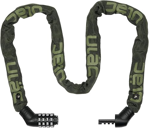 Miniatura 9 de ULAC Street Fighter Neo - Candado de cadena antirrobo con combinación de 4 dígitos reiniciable (negro) Negro -,Gris,Verde (Moss),Rojo