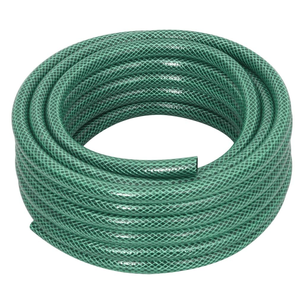Yuoghrtfe Green Pvc Garden Hose With 4-Piece Fitting Set, 10 Meter Water Hose For Irrigation, Includes Quick Couplers And Spray Nozzle