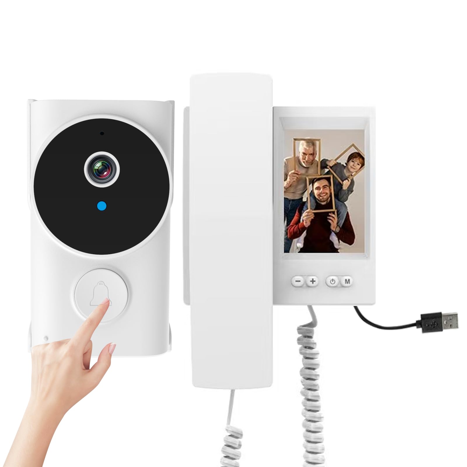 Amazon.co.jp: ZAIDER インターホン カメラ付き 工事不要 ドアホン