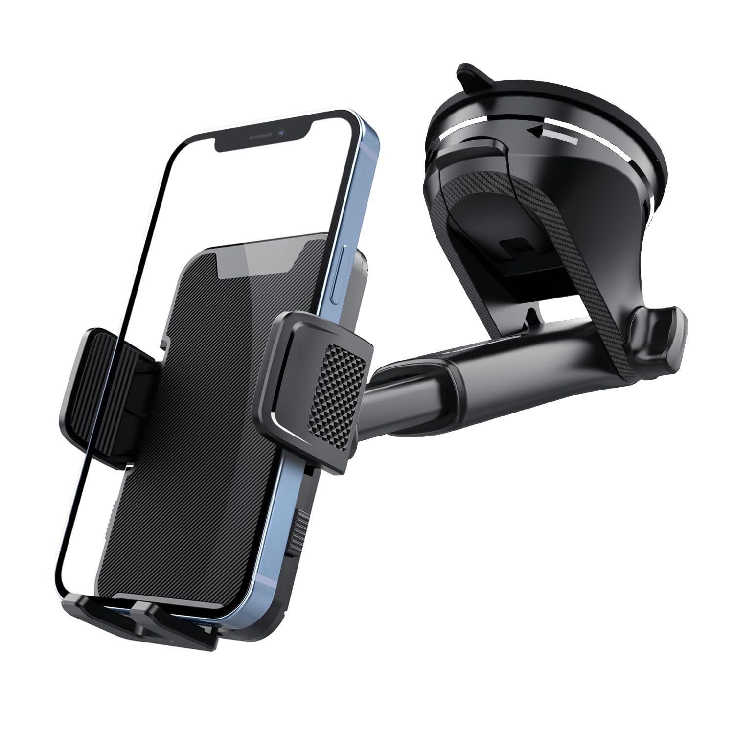 LVJINXIFAFA Car Phone Holder Mount for Mitsubishi Pajero/Montero 2012-2021, Smartphone Cradle Suction Cup Telescopic Arm Dashboard Windshield Car Accessories