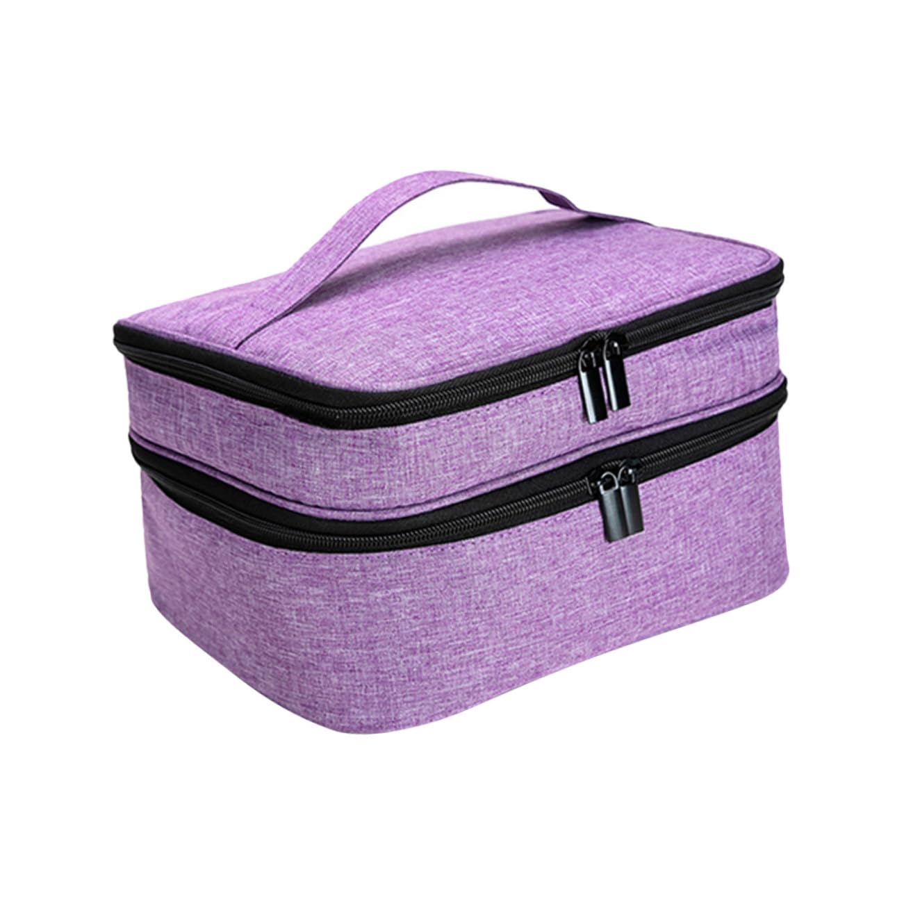 BESTYASH Borsa Porta Smalti Doppio Strato 30 Scomparti Porpora | Capienza Ampia, Flessibile e Portatile, da Mettere in Valigia per Ordine e Protezione