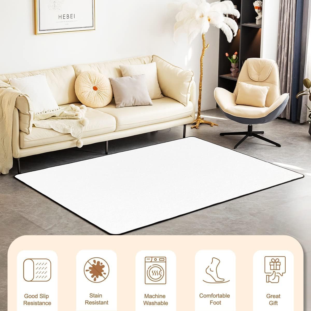 Homewish Bałwan Dywanik 100 x 150 cm Psy Śnieg Salon Dywany Krzesło Kabina Góra Zachód Słońca Dekoracyjny Dywan Leśny Ognisko Woodpile Zima Wewnętrzna Mata podłogowa