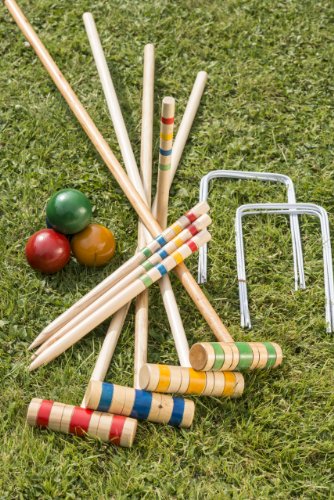 Traditional Garden Games Junior Wooden Lawn Croquet Set - Image 2