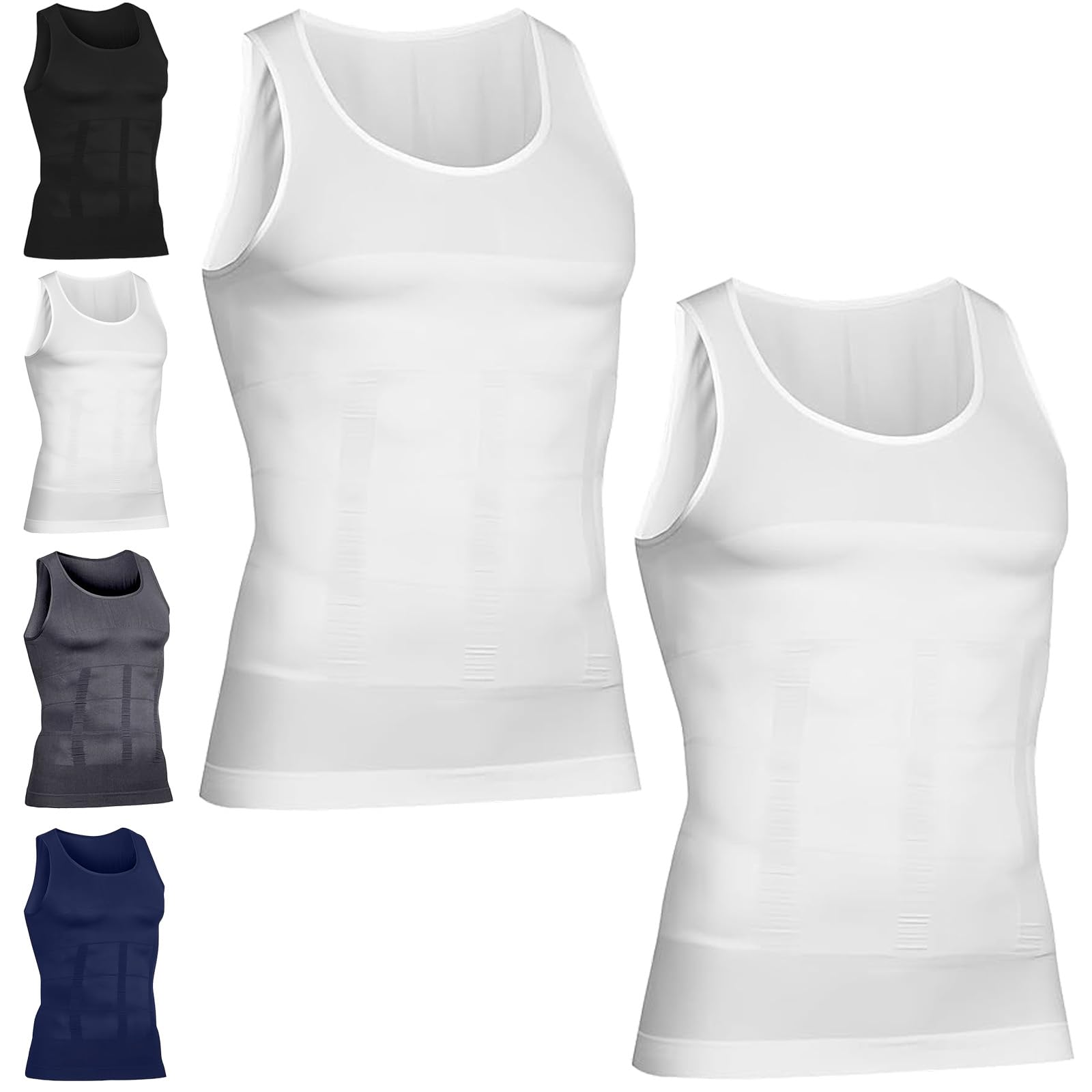 Shaperluv Tank 2.0 Mens, for Men Big and Tall, Male Compression Shirt, Enhance Chest and Mid-Section