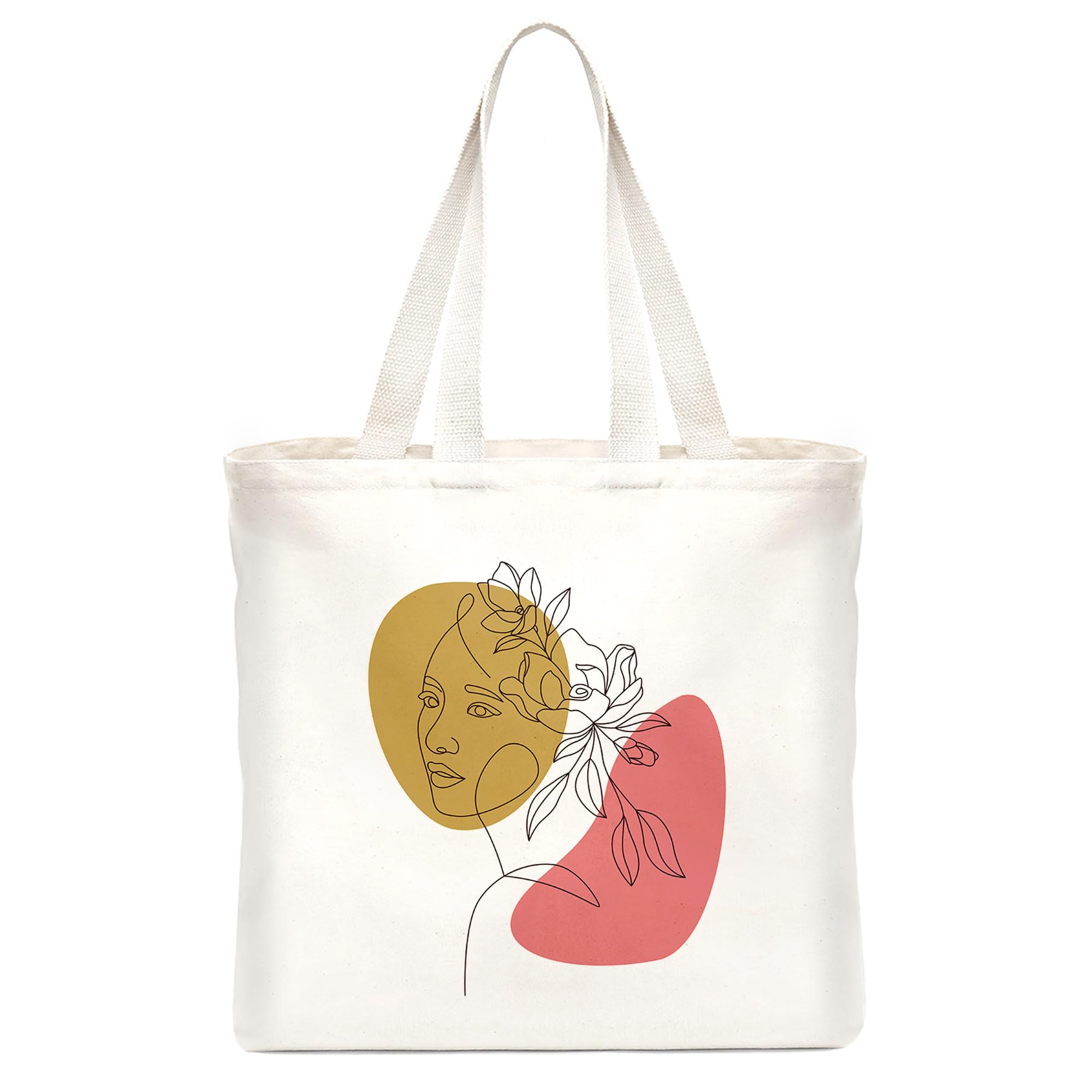 Twinster Aesthetic Canvas Tote Bags For Women large capacity,100% Organic Cotton With Zip Size:42x39 CM Tote bag For Shopping, College, Travel, More Canvas Handbag For Unisex Bag (Aesthetic) (B0D5V9GZM2) Amazon Price History, Amazon Price Tracker