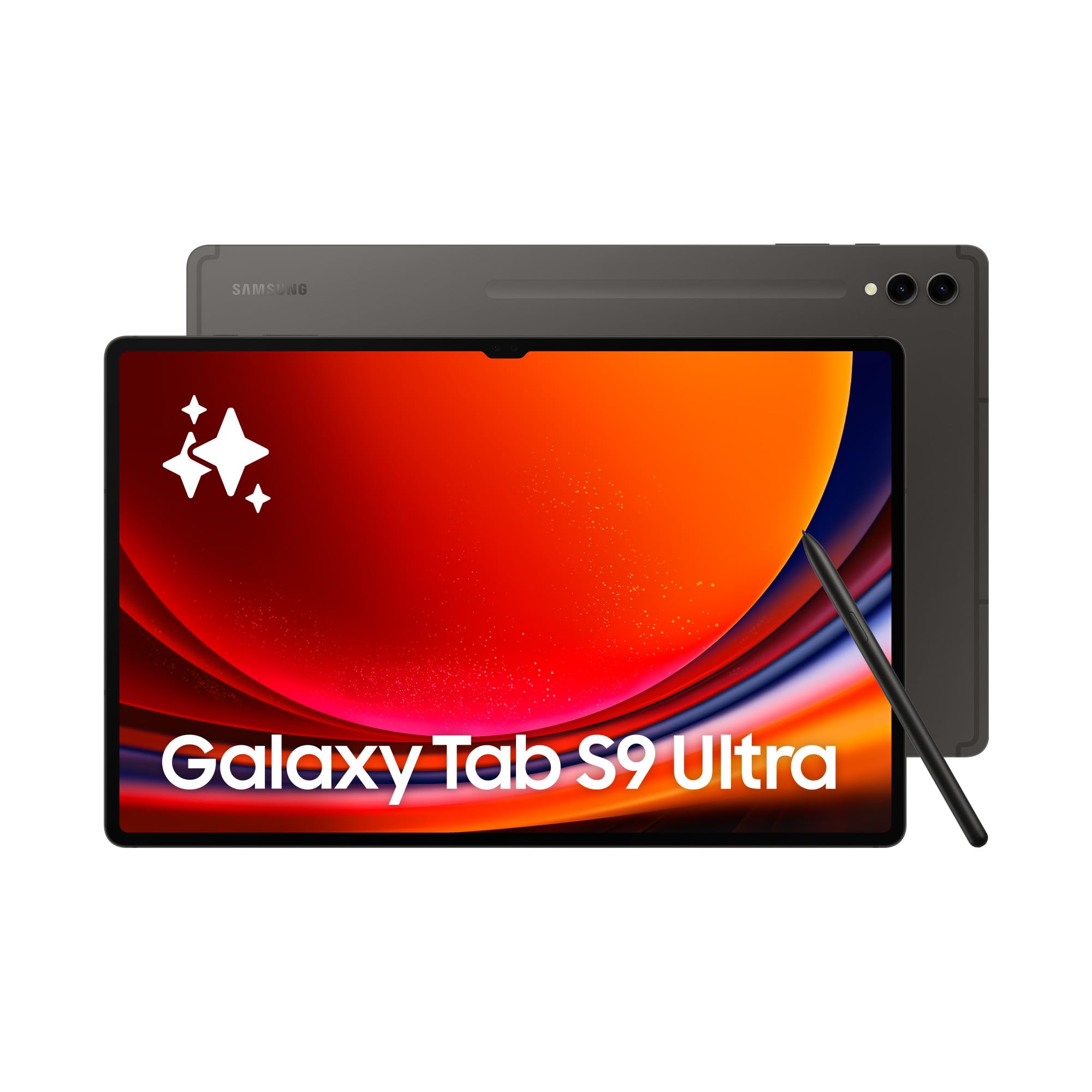 Samsung Galaxy Tab S9 Ultra 本体 カバー付き グレー｜ディスプレイ 