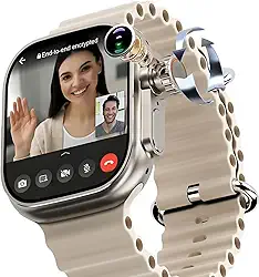 Smartwatch Relógio Inteligente 5G Ultra 3 AI, 16GB, com Pulseiras de 49mm, Tela AMOLED, CHIP, Câmera, NFC, ChatGPT, GPS, Masculino, Multifuncional, Resistente à Água, Moderno (Prata)