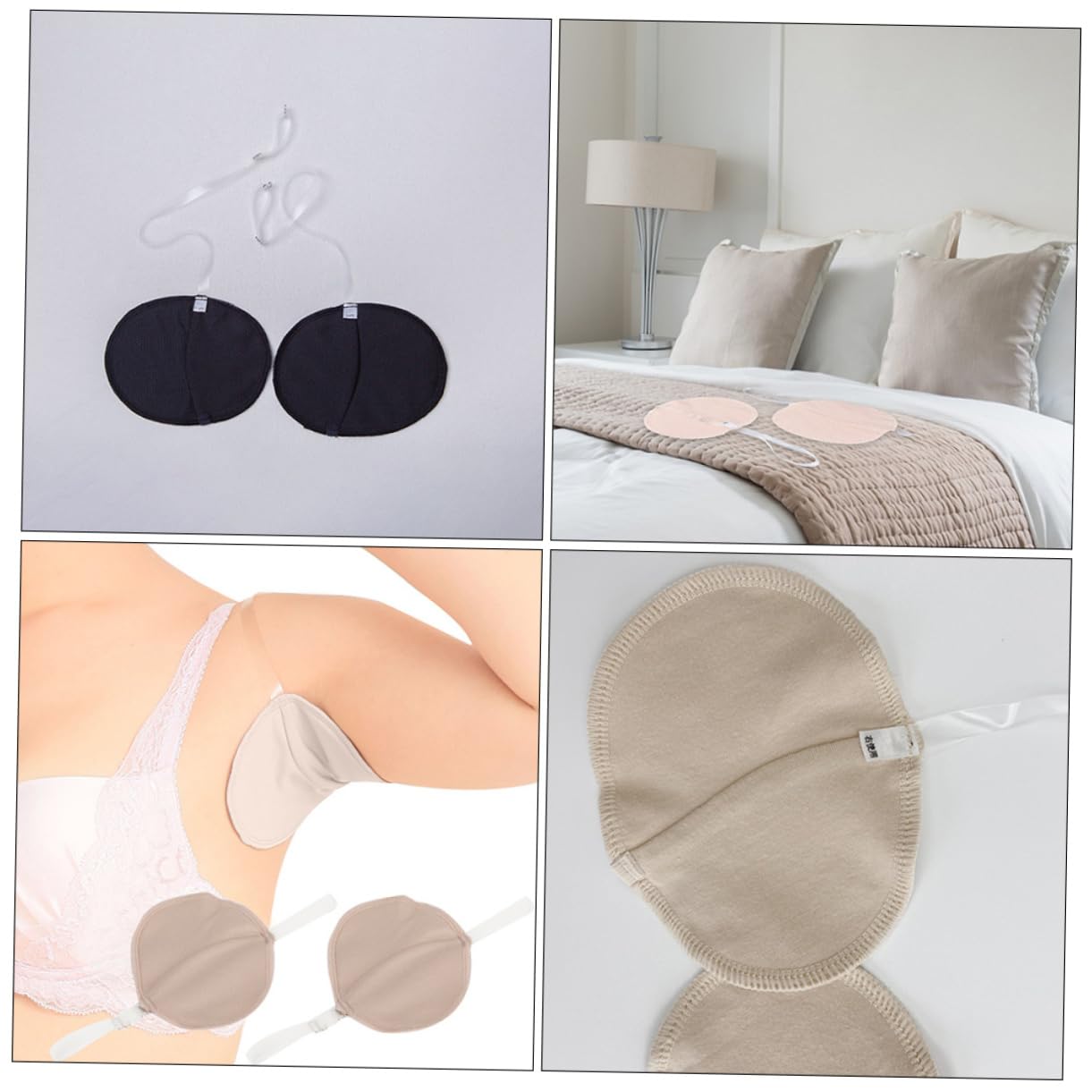 LIFKOME 2pairs Sweat Pads for Armpit Women Men Underarm Pad Breathable Padded Arm Sleeves