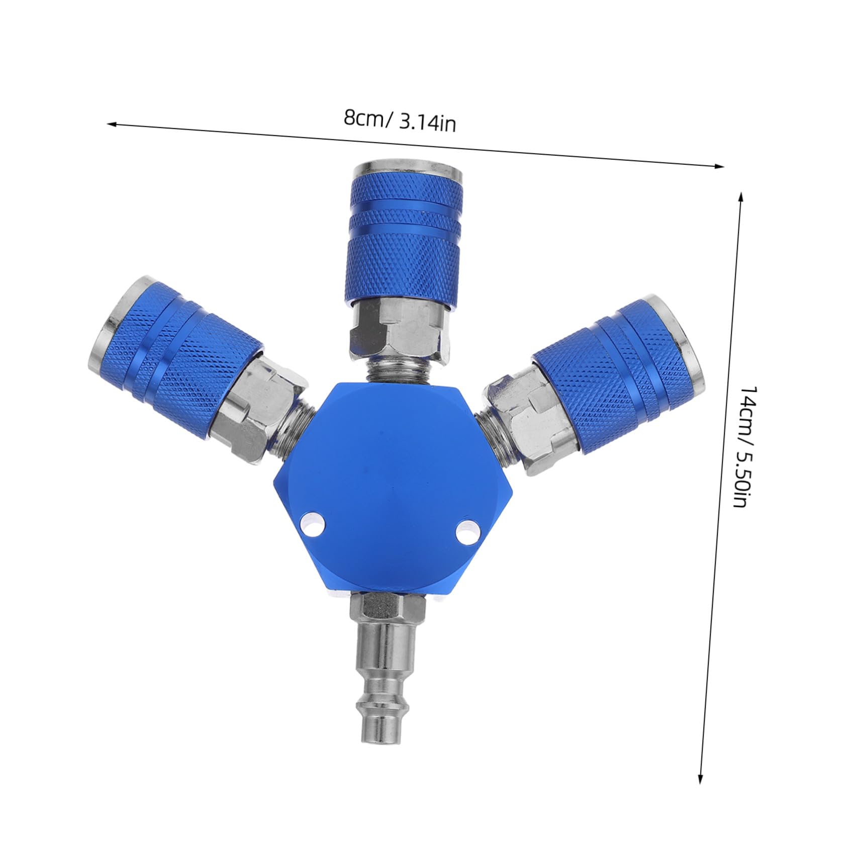 Mobestech Acoplamiento Rápido Americano Divisor Neumático de Vías para Tubos Metálicos Accesorio de Aire de Conexión Rápida para Compresores de Aire