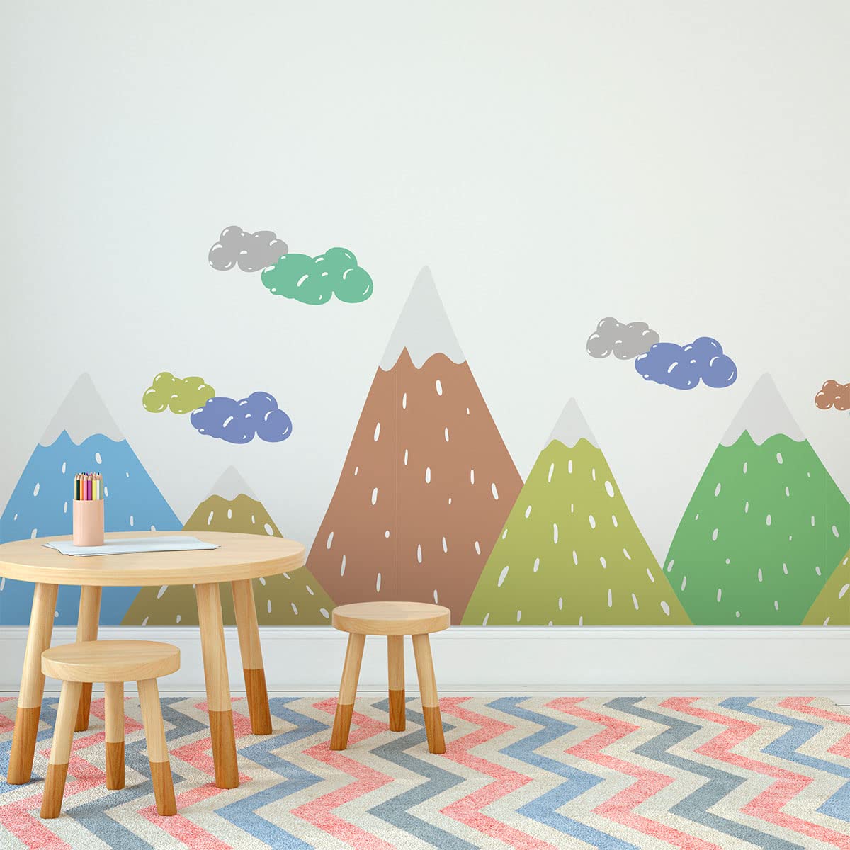 Ambiance - Pegatinas de pared para niños, decoración de habitación de bebé, adhesivo de pared gigante | Dipaka – 90 x 135 cm