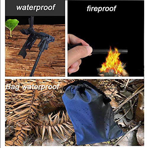 4.25 Inch Flint Fire Starter, Survival Ferro Rods Starter With Easy Grip Handle And Multifunction Striker, Waterproof Flint Fire Can Be Struck 15000 Times For Camping, Hiking (Pack Of 2) #TOP2