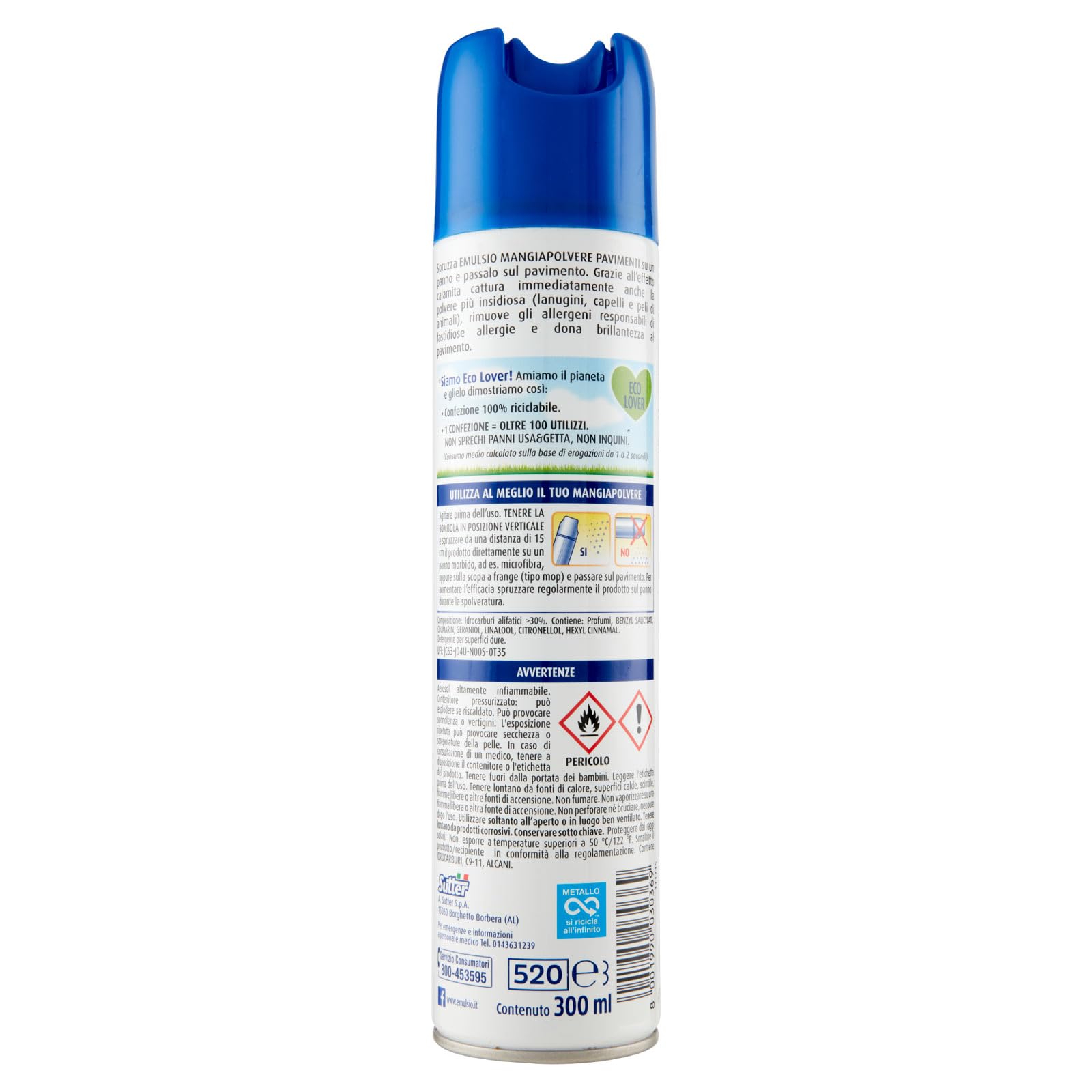 Emulsio Comer polvo El antiestático suelo spray captura polvo ultra brillo para todo tipo de suelo perfumado a lavanda - 12 botellas de spray de 300 ml cada uno