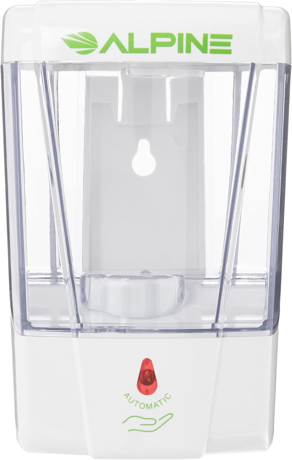 Alpine Industries Alpine Industries Automatic Transparent Gel Hand Sanitizer 700 Ml, Commercial Heavy Duty, White (Pack of 2)