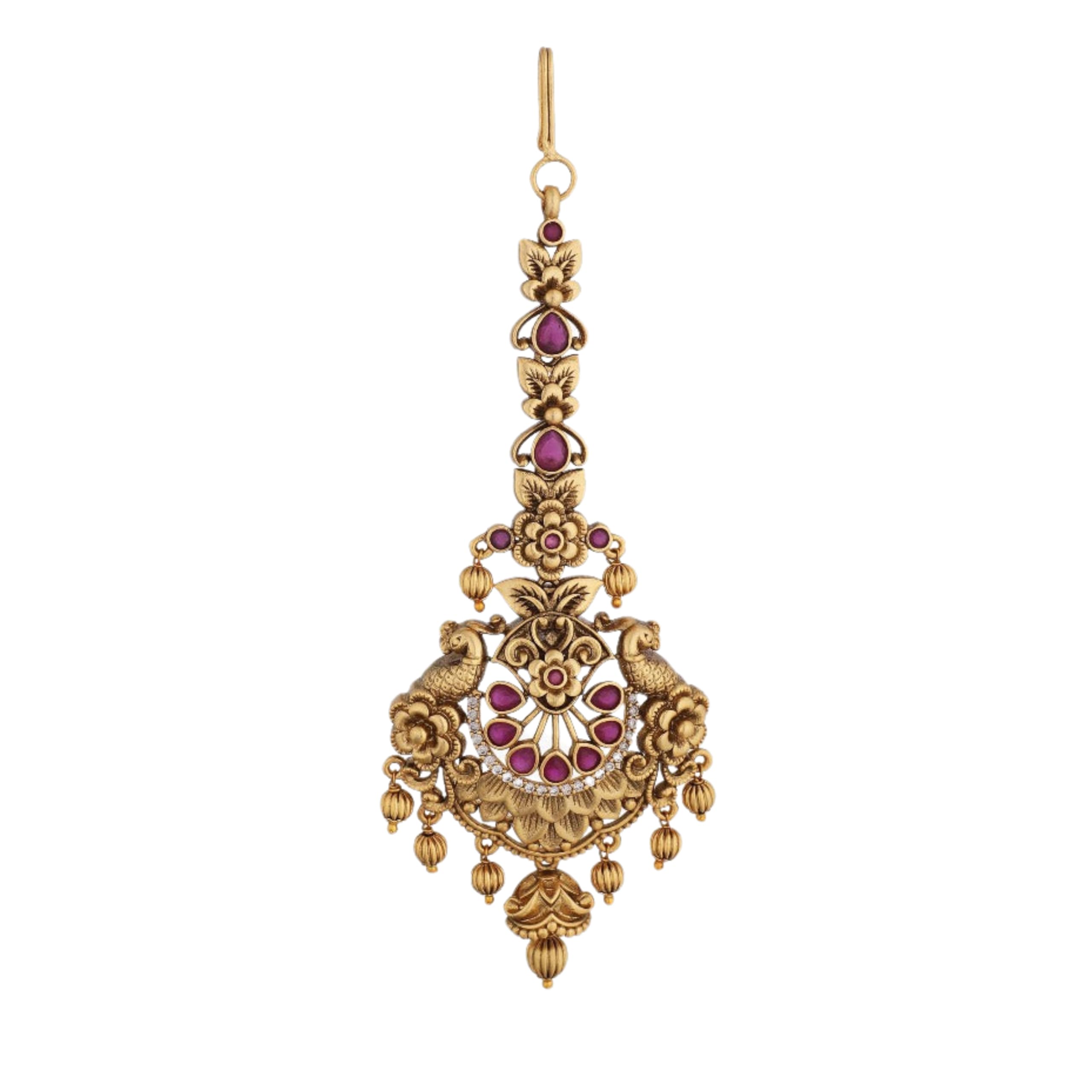 Tarinika Antique Gold Plated Naishi Maang Tikka Set with Peacock design - Wedding Mang Tika for Women - Perfect for Ethnic occasion | Traditional temple nethi chutti - 1 year warranty* (B0D6NDCV15) Amazon Price History, Amazon Price Tracker