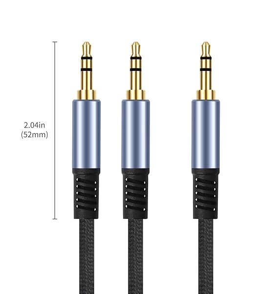 Cable Splitter TRS 1/8" 20cm Macho a 2 Machos 3.5mm miniatura 2