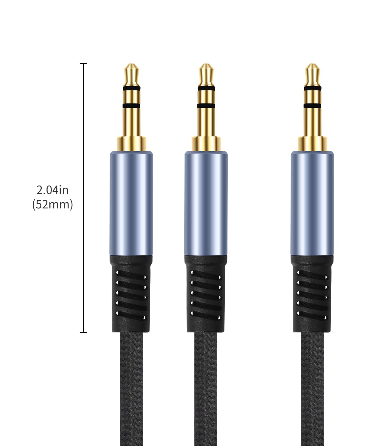 Cable divisor estéreo TRS de 1/8 pulgadas de 6.6 pies, negro, macho a doble macho, cable de audio estéreo divisor en Y de 3.5 mm, para altavoces, auriculares, teléfono celular, PC, portátil, perfecto