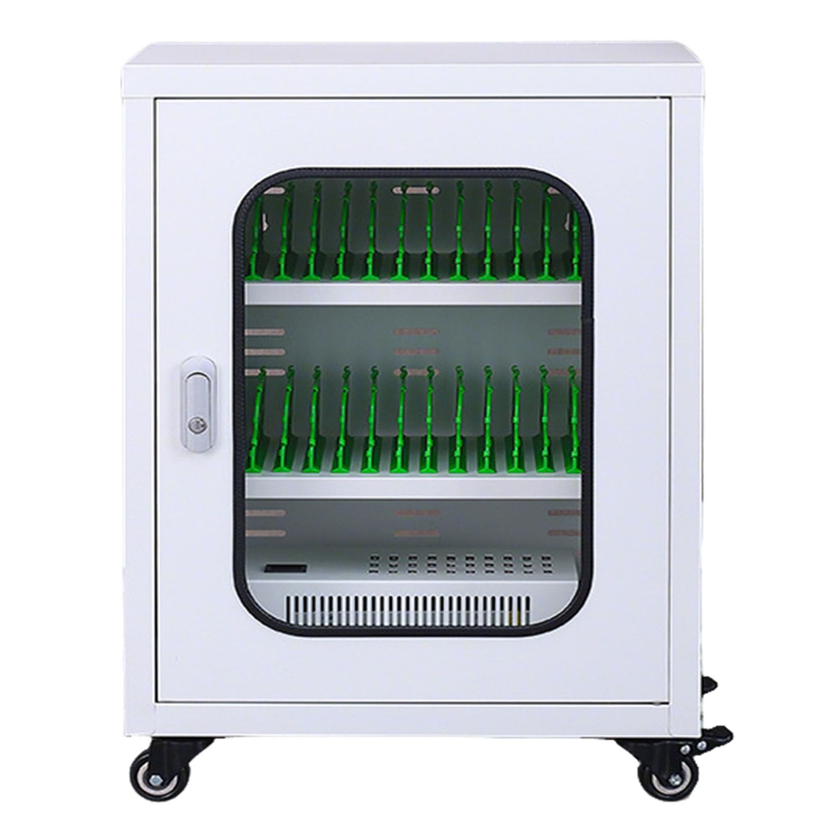 GTHTUHFD Rechargeable Phone Locker - 30 Slots Mobile Phone Charging Station With Universal Wheels, Portable Charging Cabinet For Schools, Churches, And Airports,40slots