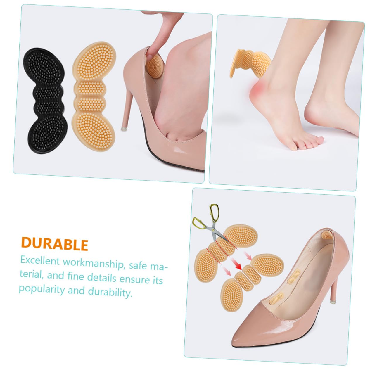Healvian 16paare Selbstklebende Fersenschutzpolster Aus Silikon Atmungsaktive Fersenkissen Für Damen Und Herren Für High Heels Sport Und Lederschuhe Verhindert Fußschmerzen Und