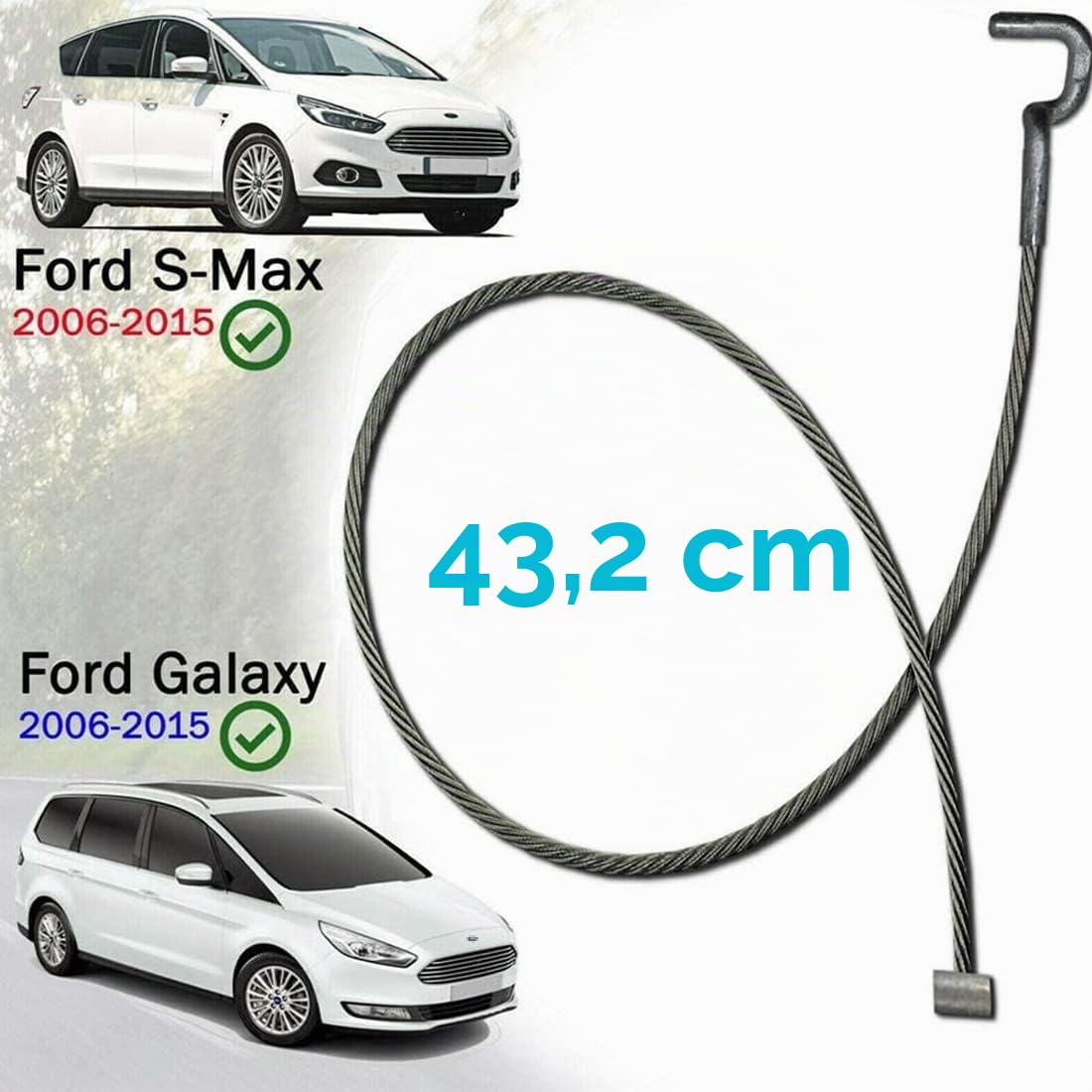 Kit de reparación de freno de mano para Ford SMax Galaxy 1774992 6G91-2783-AB (botón de palanca + cable)