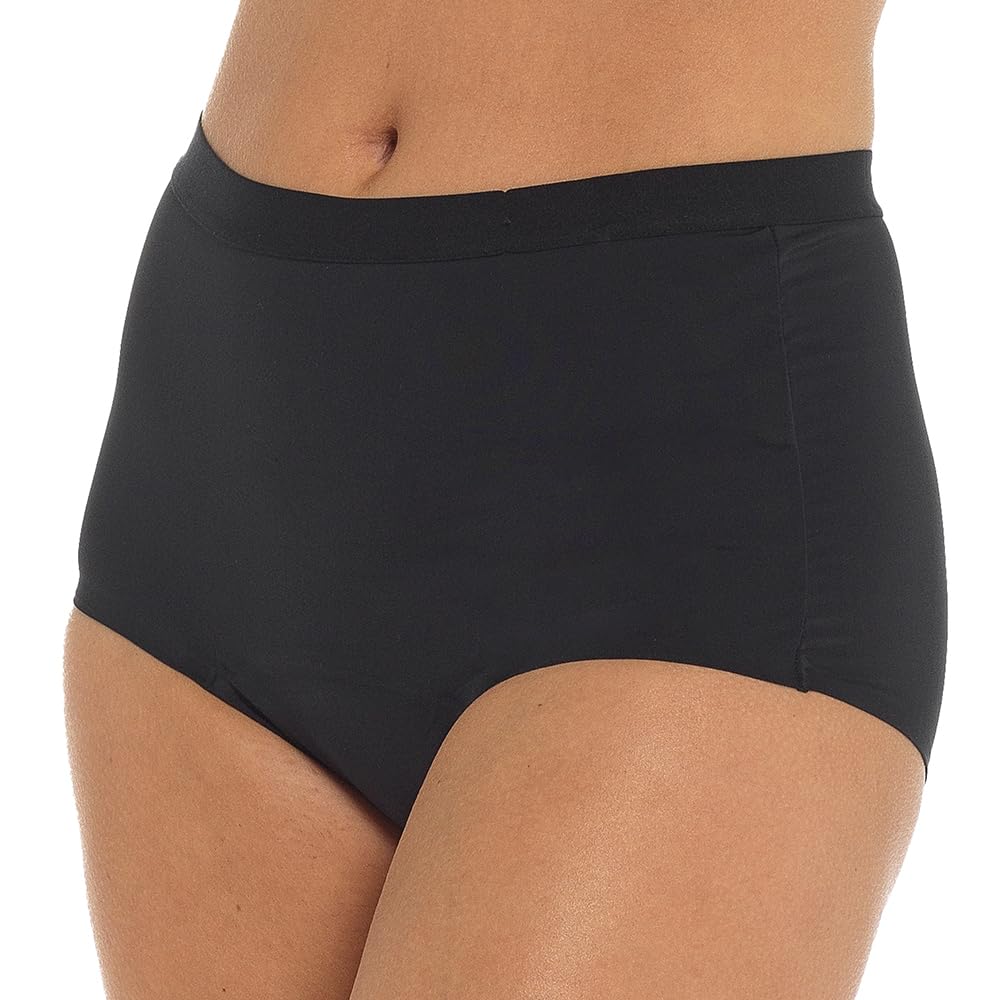 Undercover 3 Pack Ladies Bladder Leak Full Briefs BR774 Black Medium (12-14)