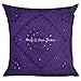 Stylo Culture Coussin Housse De Coussin 60 x 60 cm Noël Grand Travail de Miroir décoratif Indien brodé 24 x 24 Housse De Coussin 60 x 60 cm Purple Boho taie d'oreiller