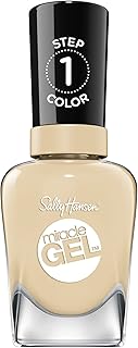 Sally Hansen Miracle Gel Salon Quality Nail Polish | Gel-Like Formula, Two-Step System, No UV Light Needed, Long Lasting | Semi-Opaque | 771 Sun-Shower | Beige Yellow Nail Color