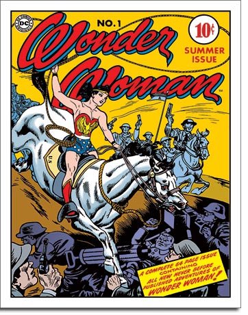 Art/Artwork - Licensed Collectibles, Classic, Vintage, Retro, Antique and Original Designs - Cartoon Comic Themed Home/Office/Garage Decor [35422086] -"Wonder Woman Cover #1"