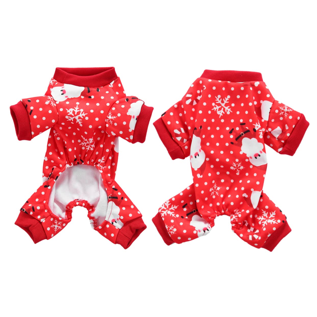 HMJGDHX 2 Pezzi di Vestiti per Cani di Natale Caldo Vestito per Animali Domestici con Motivo Babbo Natale per Panno per Cani da Festa per Cuccioli