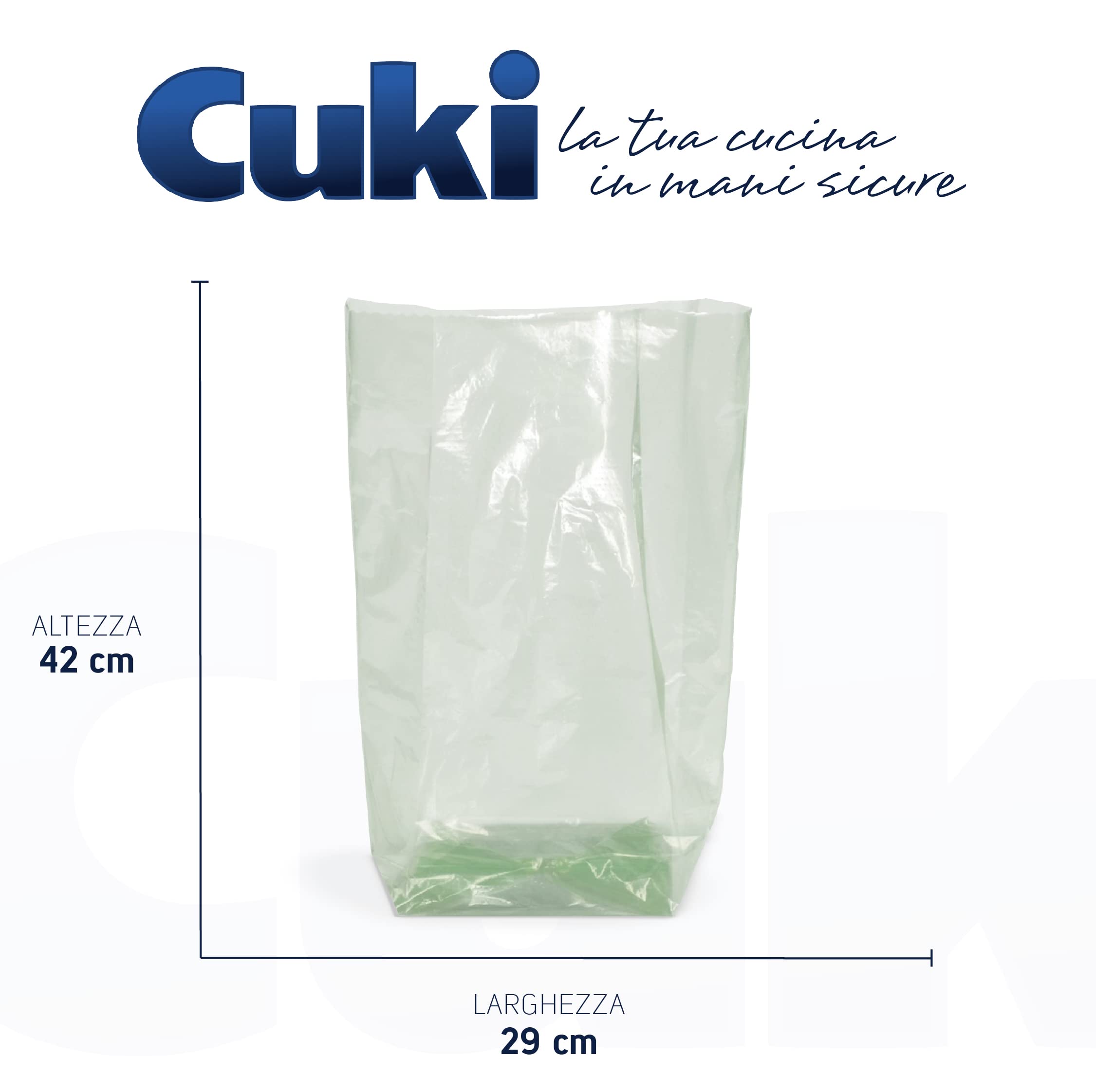 Cuki Worki chłodzące Verdefresco - 29 x 42 cm - 6 opakowań po 20 sztuk - 810 g, przezroczyste